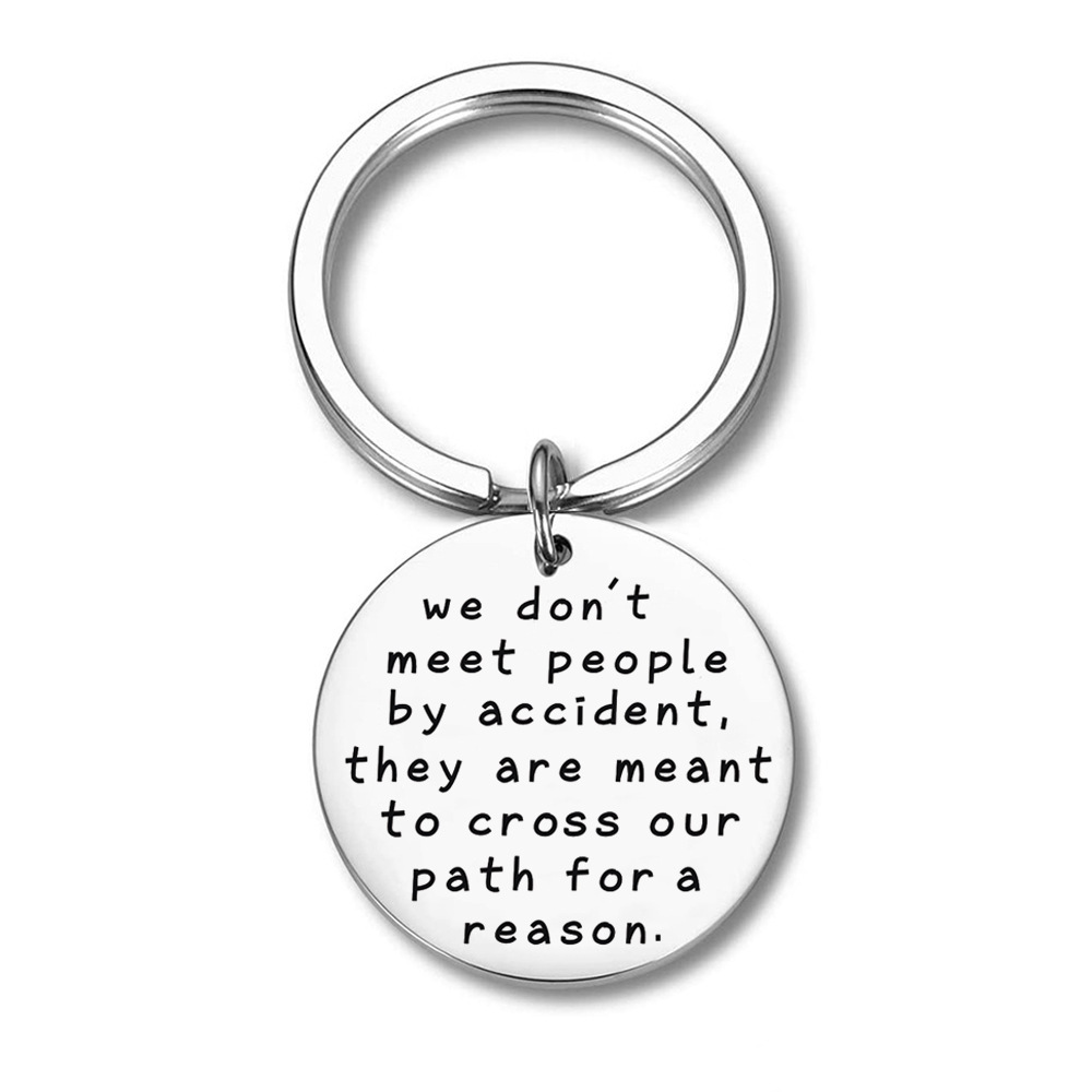 2023 de acero inoxidable llavero Conducción Segura colega jefe renuncia regalo conmemorativo despedida colgante joyería moda