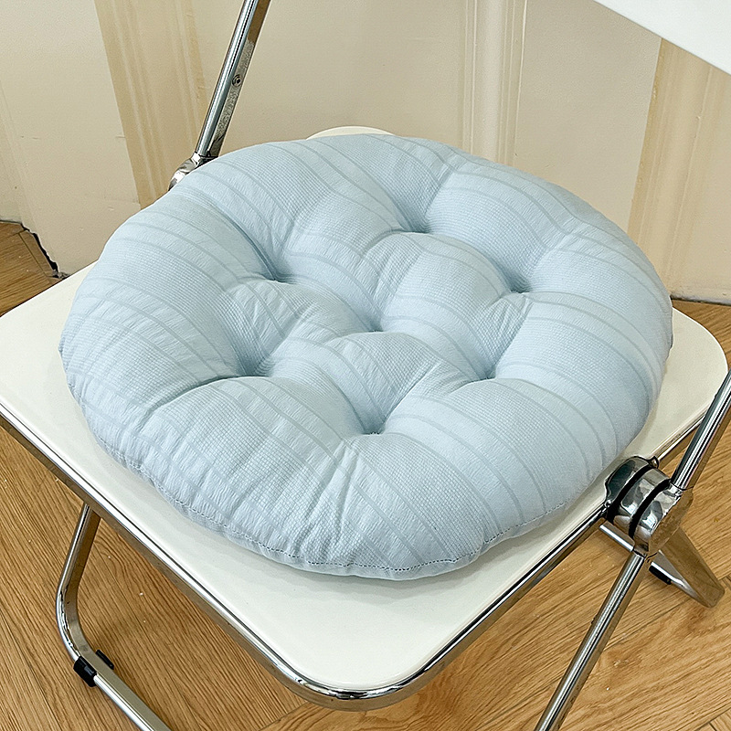 Clear sky blue (round) full filling, soft plaid