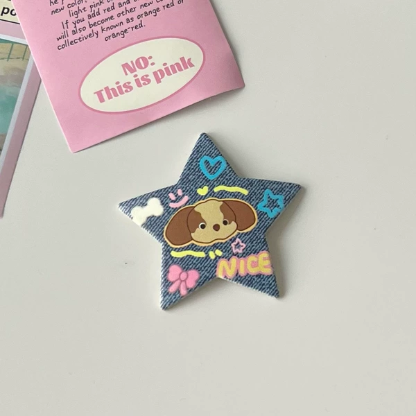 Denim five-star hairpin [puppy]