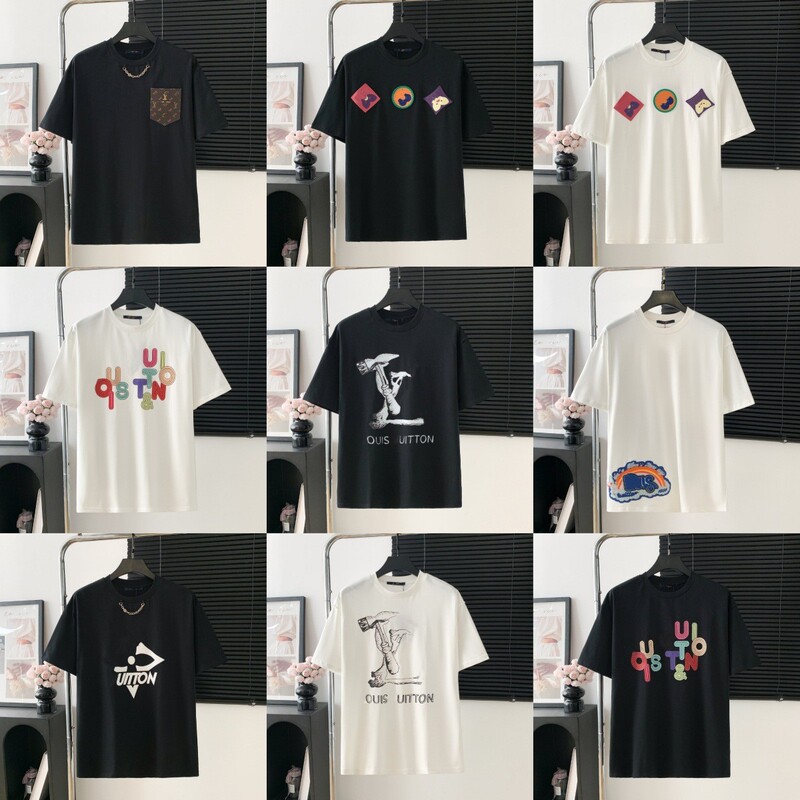 European Trend. Lujia T-Shirt Ceiling Series 2025 New Fashion Brand Unisex Short Sleeve T-Shirt Top