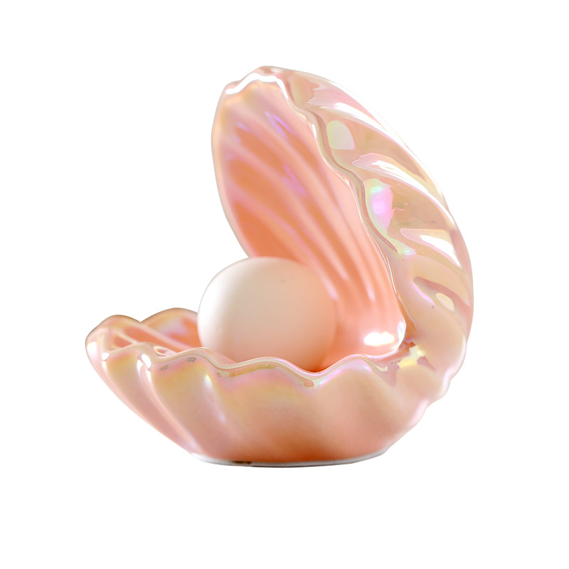 ソースメーカー卸売り貝殻夜明珠網紅創意貝殻アクセサリー収納ケーストレー夢幻真珠陶磁器灯