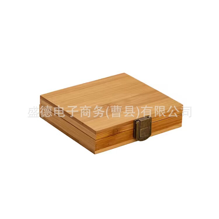 Caja de pintura de acuarela 36 caja vacía de cuadros caja de madera de bambú medio bloque 48 color caja de tóner portátil caja de subensamblaje de pintura sólida