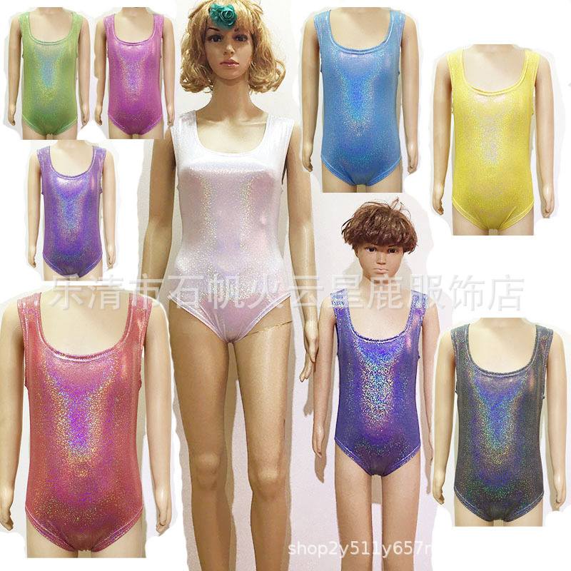 Children's camisole triangle jumpsuit dance practice clothes ballet sequined performance clothes sleeveless gymnastics sportswear