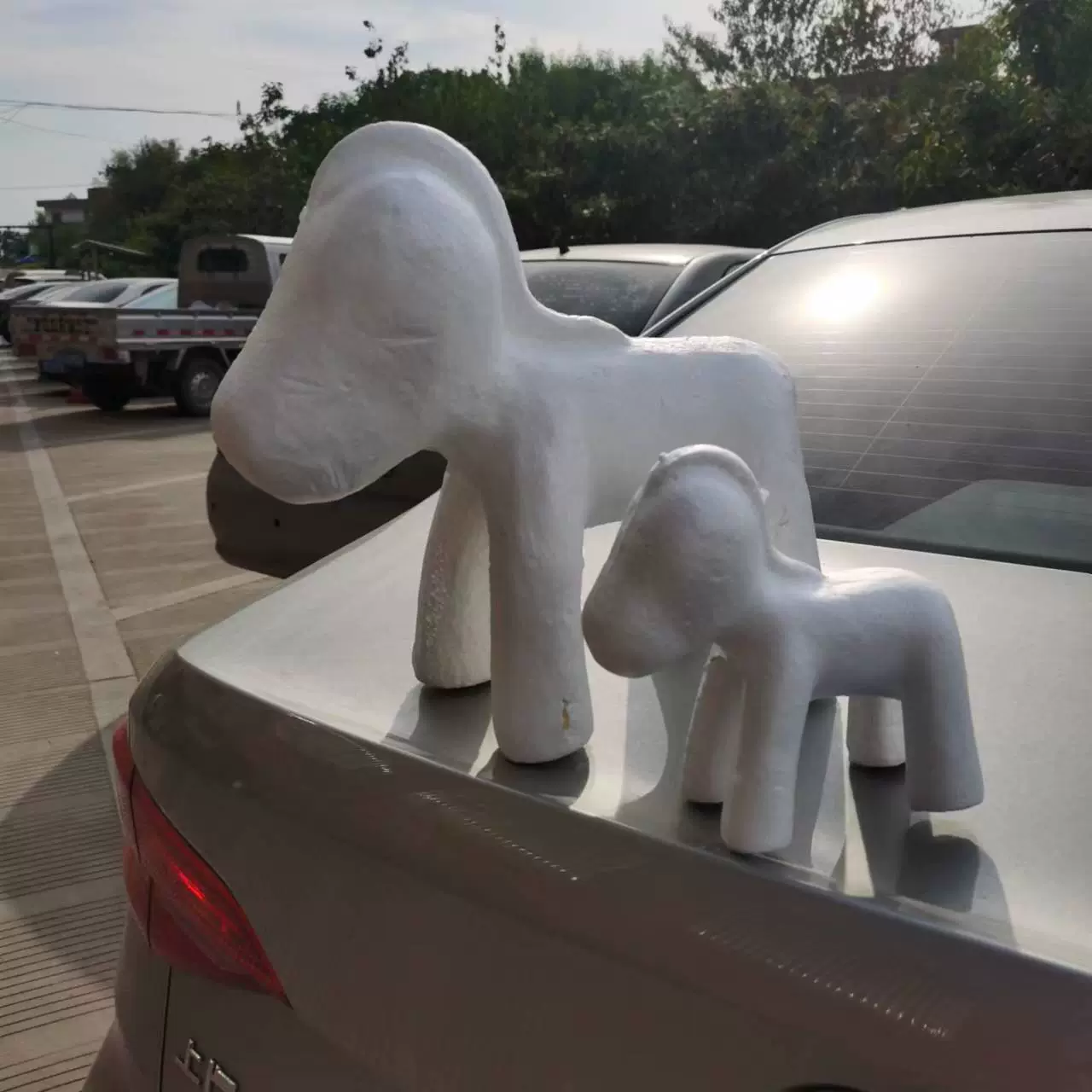 Rose Bear Unicorn Foam Handmade DIY Model Model