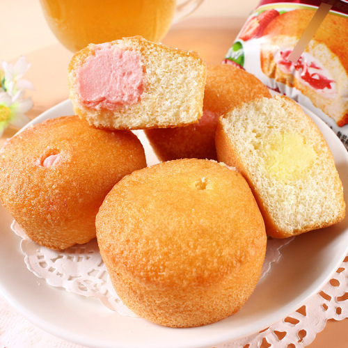 Daliyuan Egg Yolk Pie Strawberry Pie Chocolate Pie 460g Bag Office Breakfast Center Cake Snack