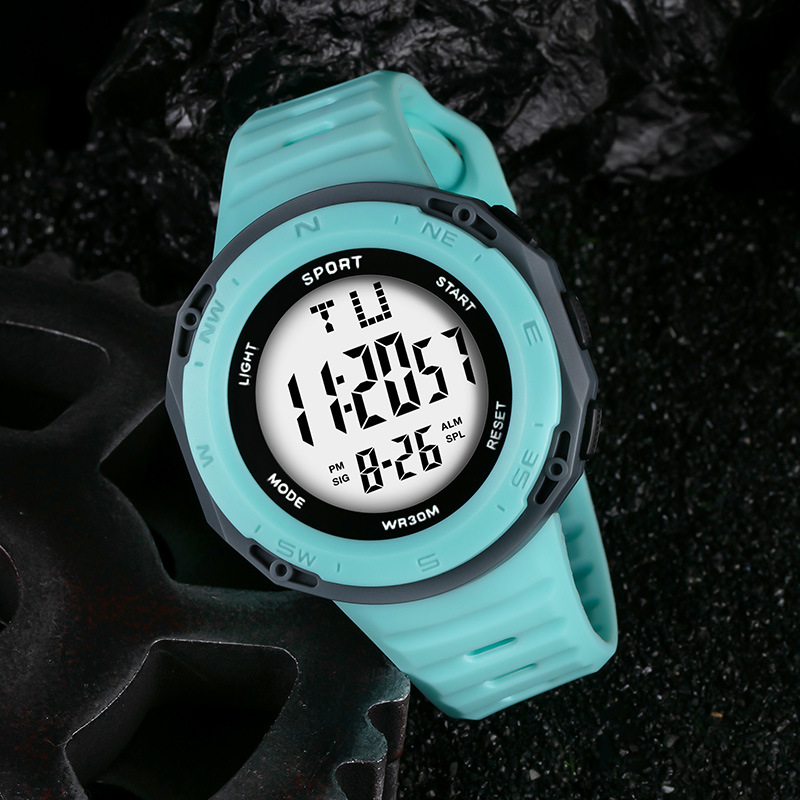 Deportes transfronterizos de moda al aire libre estudiantes de secundaria primaria y secundaria reloj electrónico de alarma de luz nocturna simple reloj electrónico
