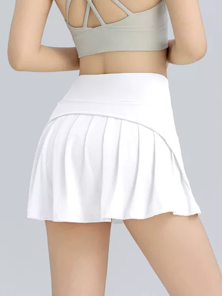 Quick-Drying Badminton Tennis Skirt Outdoor Running Sports Skirt Golf Pleated Fake Two-Piece Yoga Skirt Pants
