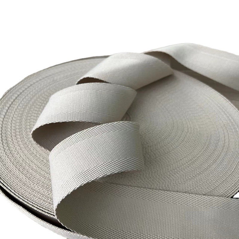 Fabricante en stock 5cm albaricoque de poliéster de sarga cinta de bloqueo engrosada a rayas Borde de bloqueo accesorios textiles cinta de poliéster