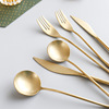 Outdoor tableware retro Japanese -style Chiba series line feel stainless steel knives and forks western food tableware