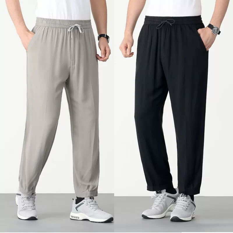 Мужские повседневные брюки с завышенной талией, среднего возраста