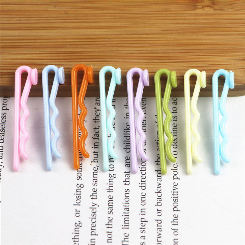 Cross Border 4.5cm Candy Color Hairpin Hair Accessories Children's Jewelry Handmade diy Plastic Clip Tray One Word Hairpin