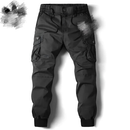 Amazon Aliexpress Cross-Border Men's Plus-Size Fashion Multi-Color Casual Cargo Pants (Default Trefoil L)