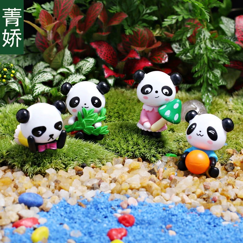 Непослушная панда сделала мох сочный микро пейзаж DIY материал горшок Садоводство зеленое растение Цветочные украшения