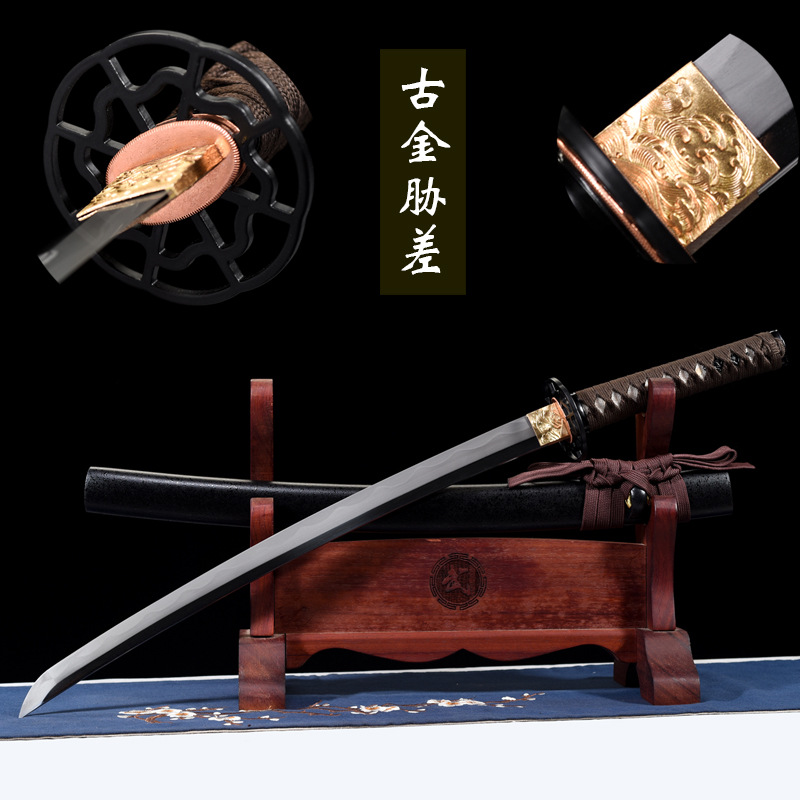古金胁差肋差katana龙泉刀剑武士短刀居合打刀太刀跨境宝剑未开刃
