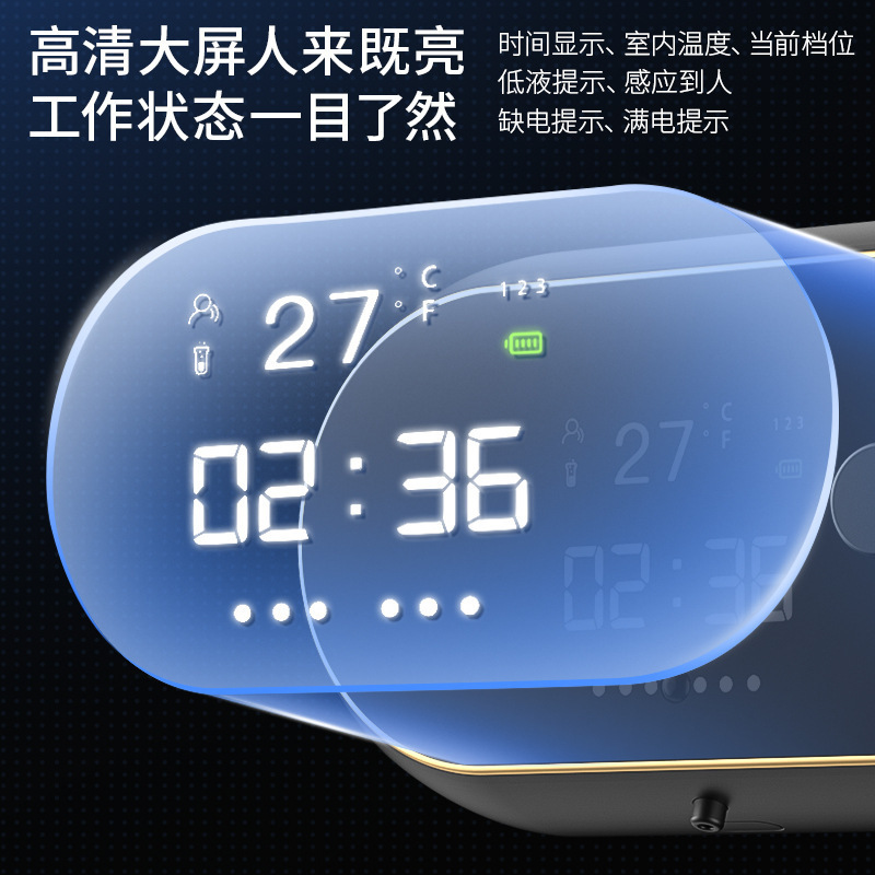 家庭用キッチンガード泡洗浄携帯電話赤外線センサー壁掛け式手洗い液石鹸器数量時計温度計|undefined
