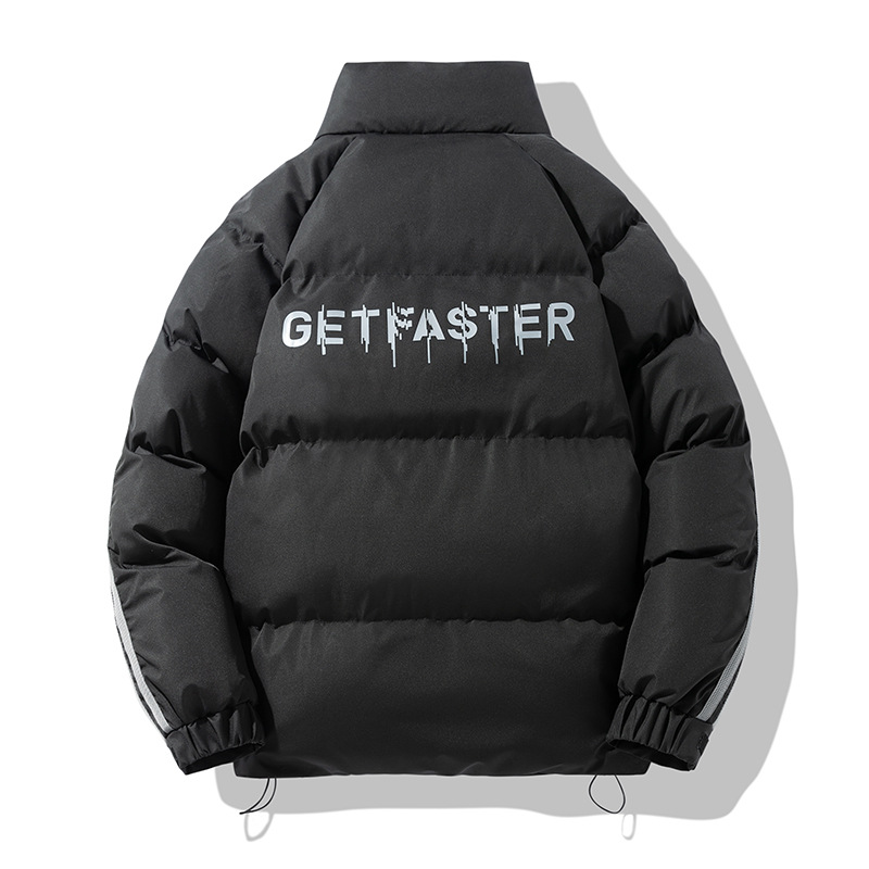 Ropa para hombre, chaquetas cortas acolchadas de algodón versátiles para hombre, abrigos de invierno sueltos para mantenerse abrigado_voghion.com