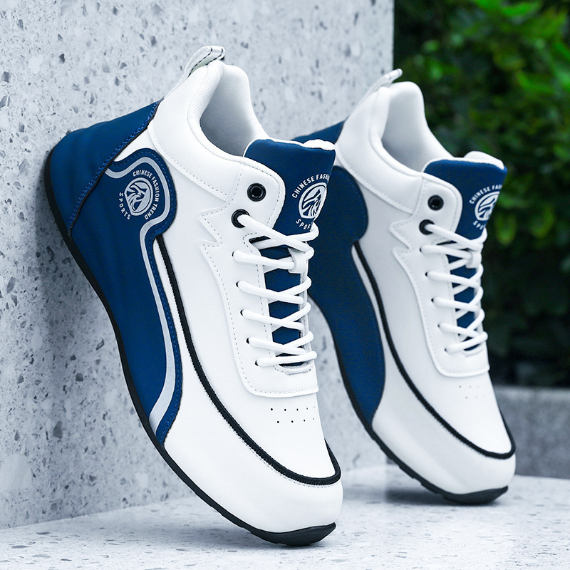 Temu Daifa Men's Shoes Spring New Men's sneaker Mid-top Contrast Color Torre Shoes Leather Korean-style Running Shoes Temu Daifa Men's Shoes Spring New Men's sneaker Mid-top Contrast Color Torre Shoes Leather Korean-style Running Shoes