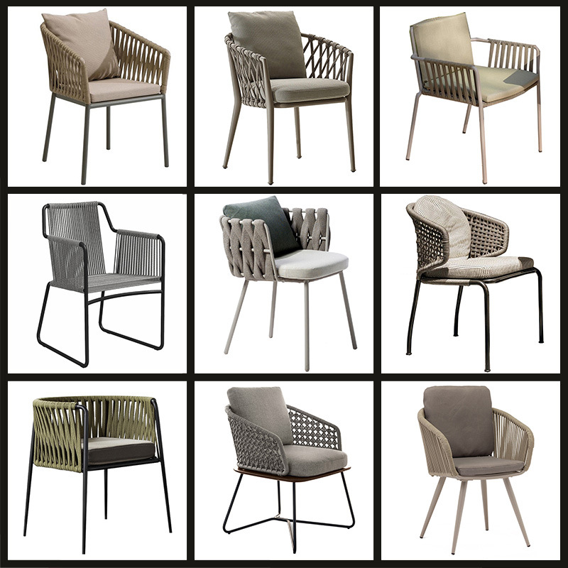 Outdoor Milk Tea Shop Tables and Chairs, Popular Outdoor Courtyard Balcony Tables and Chairs, Balcony Chairs, Rattan Chairs, Backrest Rattan Chairs, Rattan Chairs