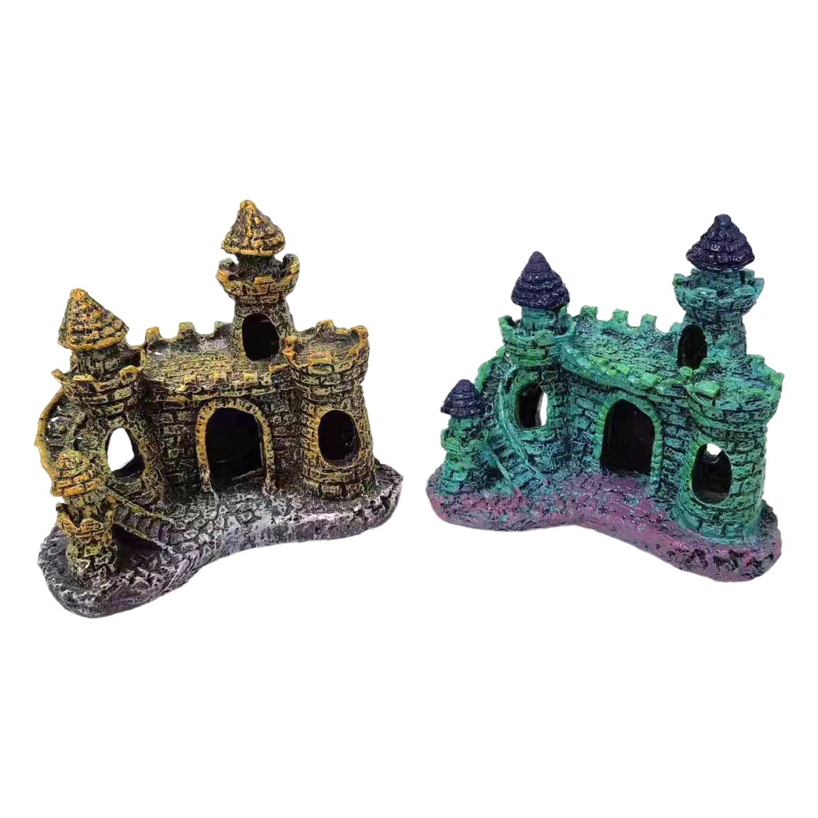 Decoración de micropaisaje de villa de estilo europeo, artesanías de resina, paisajismo de casa, castillo de dibujos animados, decoración de casa pequeña, venta caliente