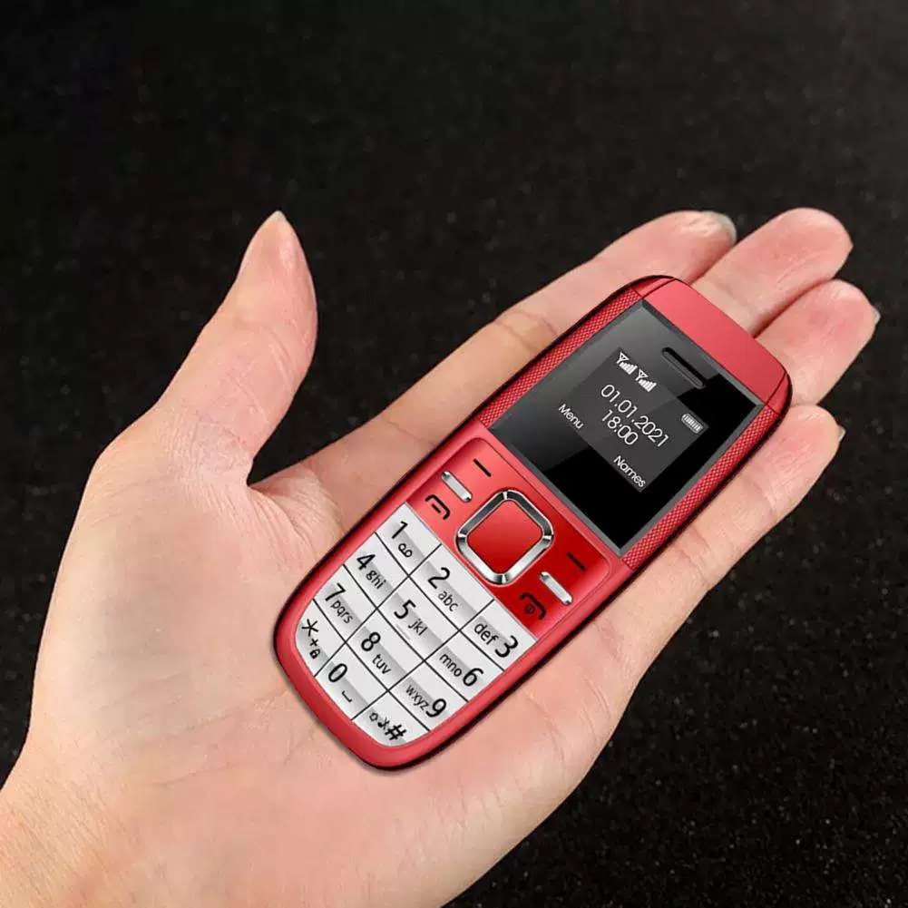 "BM200 cross -border hot -selling mini mobile phone ultra -small sleeve dual card dual standby Bluetooth dial -up straight board button low -cost machine"