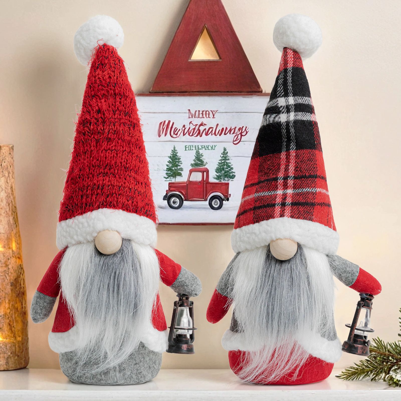 Navidad transfronteriza muñeca sin cara adorable lámpara de aceite sombrero de peluche muñeca enano Rudolph decoración de ventanas