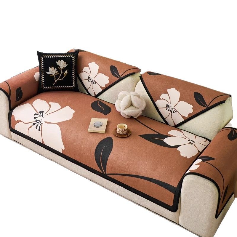 Medieval 2025 nuevo sofá general cuatro estaciones cojín toallas de tela francesa retro cojín fijo cojín antideslizante