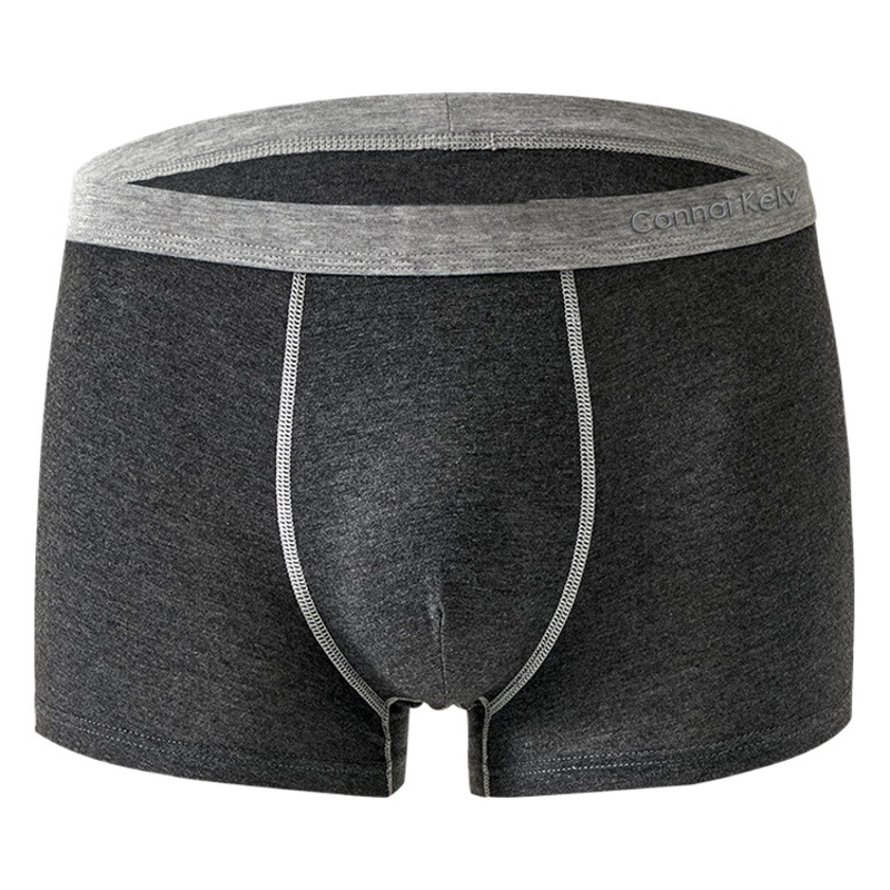 Ropa interior de hombre de algodón puro modal de cintura media antibacteriano transpirable algodón deportivo sin costuras pantalones cortos bóxer cabeza venta caliente de supermercado