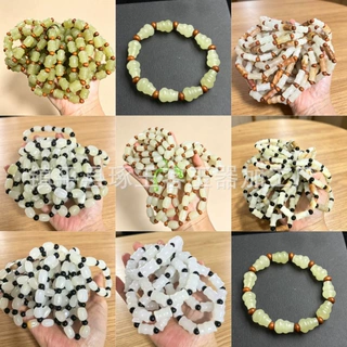 厂家直销天然阿富汗玉手串男女款桶珠竹节手串玉石随形玉手链礼品