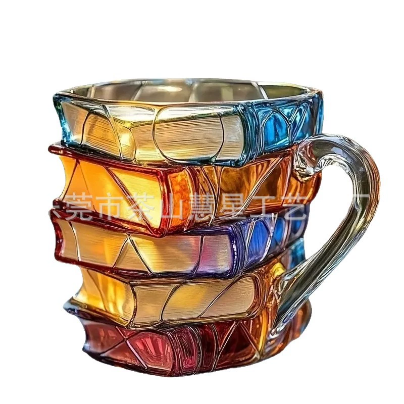 Painted Book Mug — крашеная книжная кружка 3D, уникальная стопка книжных чашек для кофе