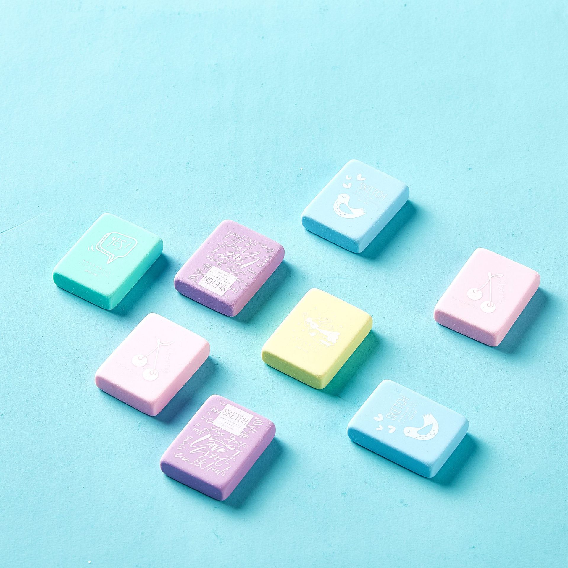 Limpieza de borracha cuadrada, borracha sin escombros, borracha creativa para estudiantes, borracha especial para exámenes, borracha creativa sin marcas