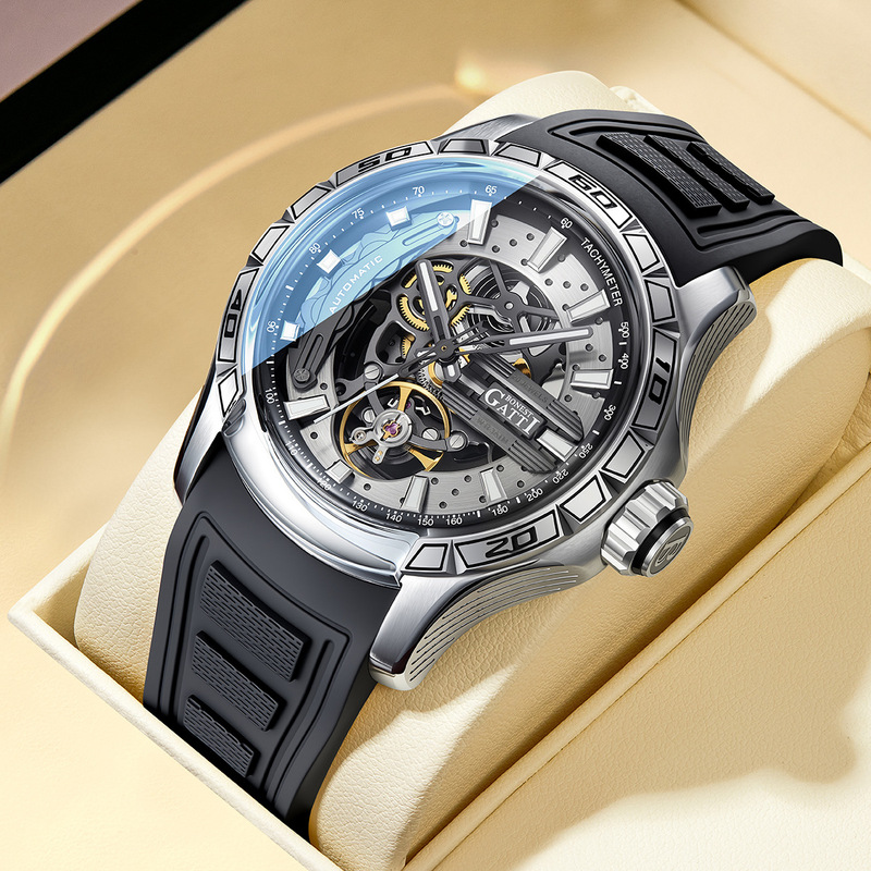 German Bugatti Bonest Gatti Watches, Fully Automatic Mechanical Wristwatches, Factory Direct Sales, Men's Watches, Cross-Border Foreign Trade
