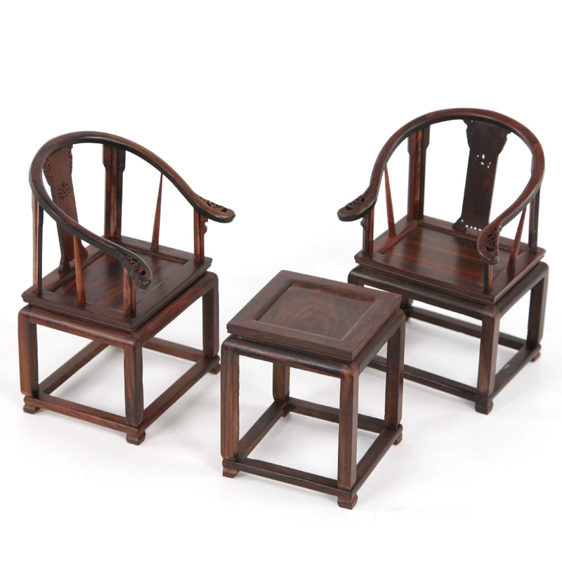 Поделки, декоративные украшения, миниатюрная модель мебели, резьба по твердой древесине, красное дерево, стул Гранд-Паласа, миниатюрный стул