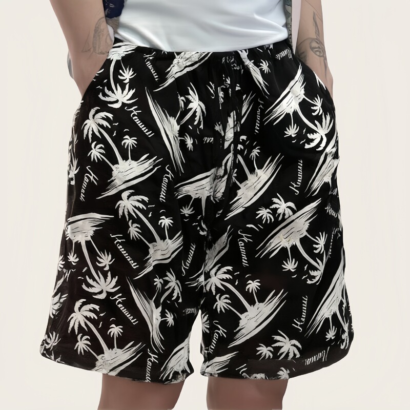 Men's Pants Summer Sports Rafting Thailand Street Fashion Large Pants Quick-Drying Beach Pants Cotton Silk Thin Home Men's Shorts