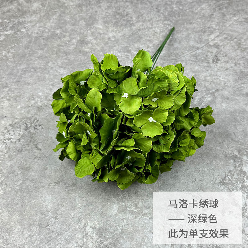 5 Hortensias Artificiales de Mallorca para Decoración de Bodas, Arreglo de Pasillo con Hortensias de Tela, Techo de Salón de Bodas, Ramo de Flores Artificiales Moderno