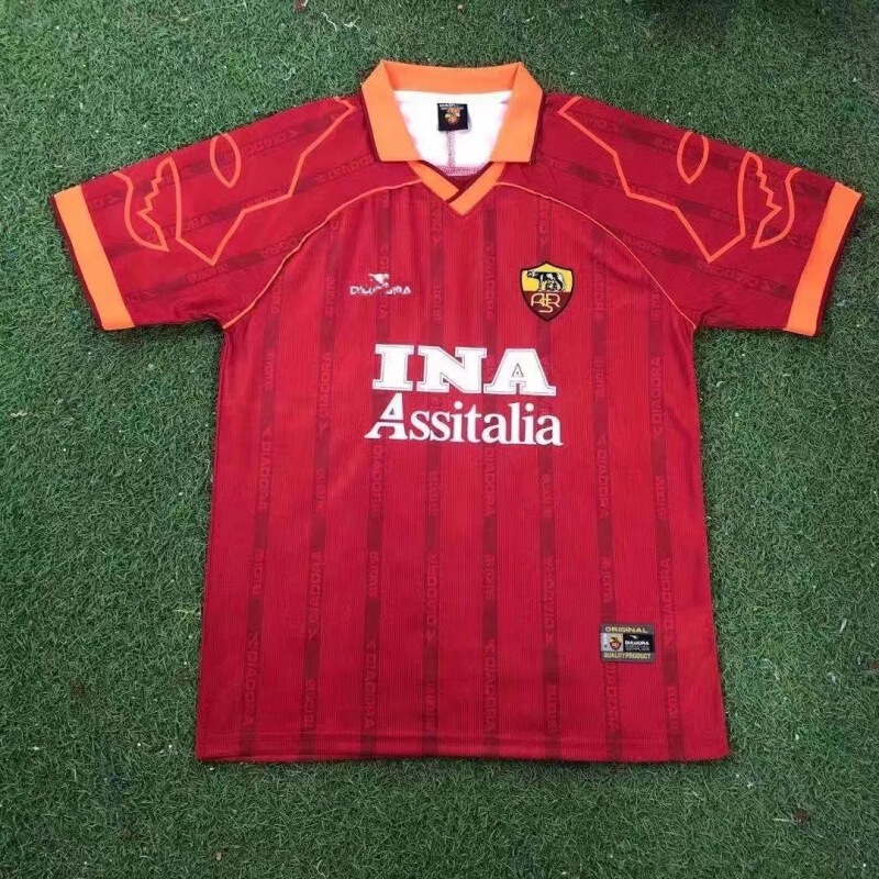 98-99セリエaローマ復古ユニフォーム17-18シーズンホーム半袖10号トーティ戦神サッカー服|undefined