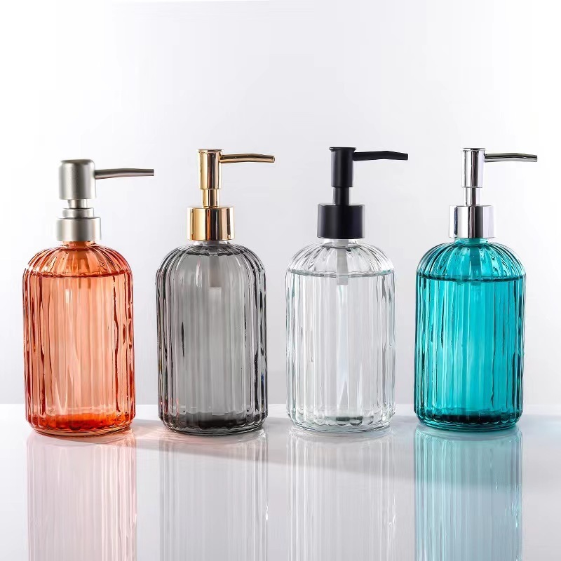 Dispensador de Jabón Líquido de Vidrio con Bomba de Presión y Antideslizante para Baño y Hotel image 5