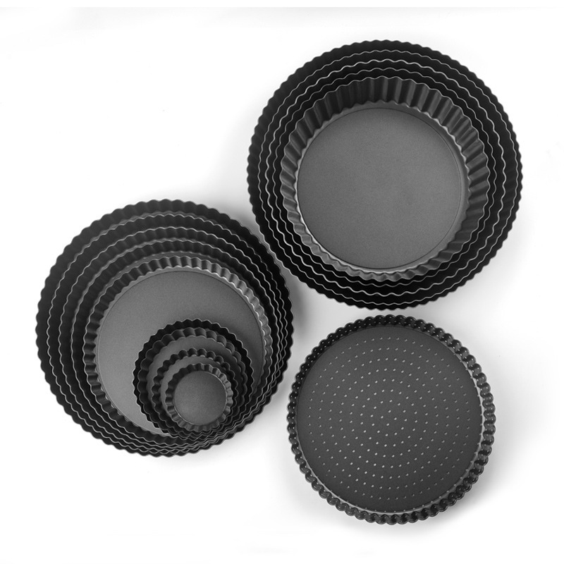 Molde de horneado 6 pulgadas 8 pulgadas 10 pulgadas antiadherente fondo de crisantemo pastel bandeja de pizza bandeja de pizza