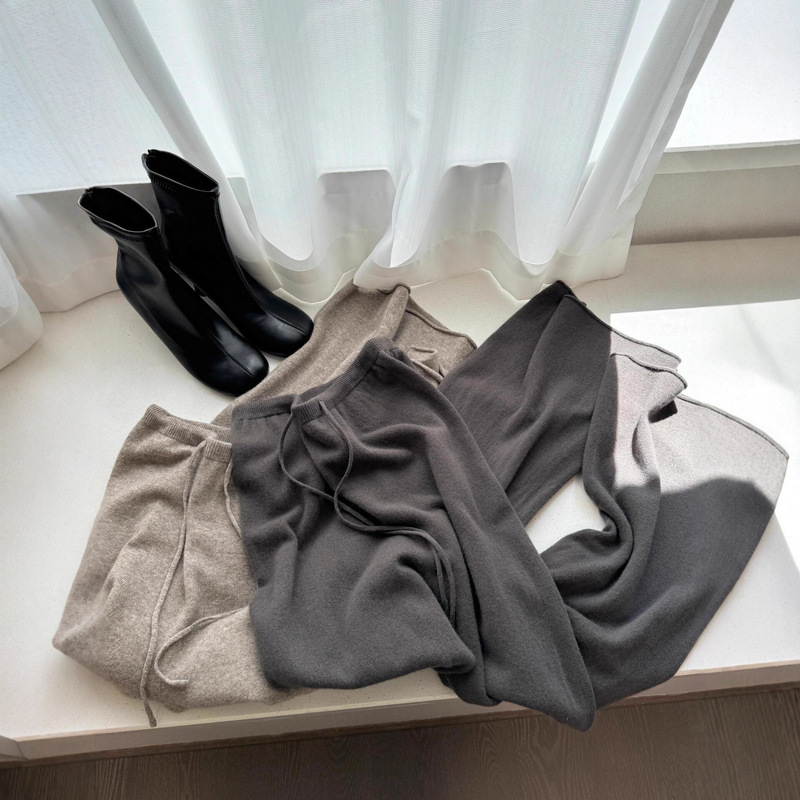 Wool Raccoon Pants ~ Extremely Warm Korean Style Lazy Versatile Loose Slimming Knitted Wide-Leg Casual Pants for Autumn and Winter Wool Raccoon Pants ~ Extremely Warm Korean Style Lazy Versatile Loose Slimming Knitted Wide-Leg Casual Pants for Autumn and Winter
