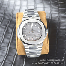 手表工厂批发全新配色百达鹦鹉螺系列手雷硅胶带夜光自动机械手表