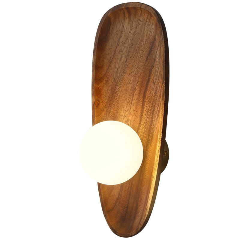lámpara de cabecera de madera sólida sala de estar simple simple japonés estudio lámpara de pared dormitorio simple cabecera lámpara silenciosa