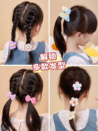 Children's headband, bow hair accessories, girls' hair rubber bands, cute baby flower hairbands, high-looking rubber bands