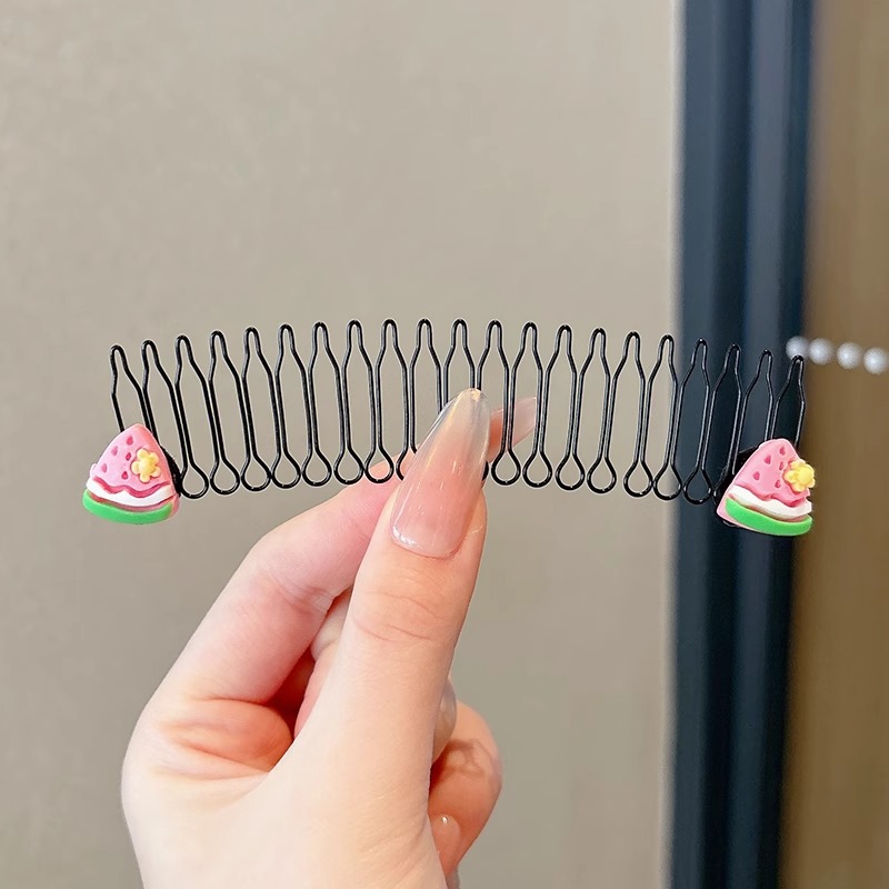 Arteto de acabado de cabello roto para niños niña linda tarjeta de cabello con peine niña bebé flequillo Haila peine horquilla tocado