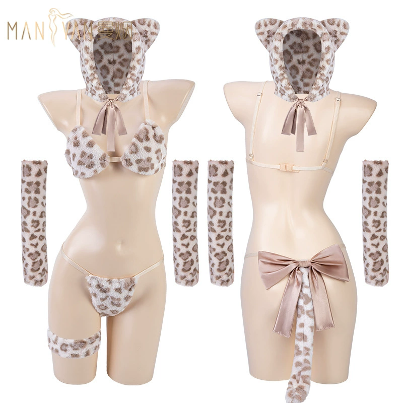 Манъян Sexy нижнее белье, сексуальная плюшевая, милая тигровая точечная кошка-дамский костюм униформа для женщин, дропшиппинг 8353
