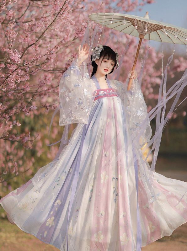 New Year Summer Qi Chest Ru Skirt Suit Hanfu Women's Embroidery Ancient Style Skirt Ancient Costume Super Fairy Temperament Ancient Style Hanfu Suit New Year Summer Qi Chest Ru Skirt Suit Hanfu Women's Embroidery Ancient Style Skirt Ancient Costume Super Fairy Temperament Ancient Style Hanfu Suit