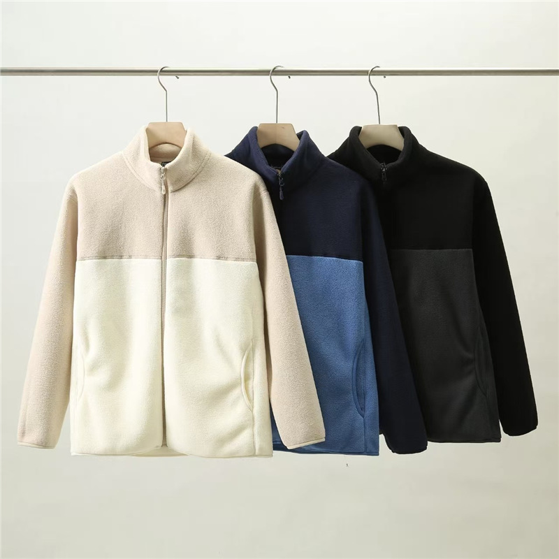 Outdoor Sports Fleece Jacket, Technical Thermal Insulation and Cold-Resistant Jacket, Color-Blocked Couple Style Travel and Camping Fleece Jacket Outdoor Sports Fleece Jacket, Technical Thermal Insulation and Cold-Resistant Jacket, Color-Blocked Couple Style Travel and Camping Fleece Jacket