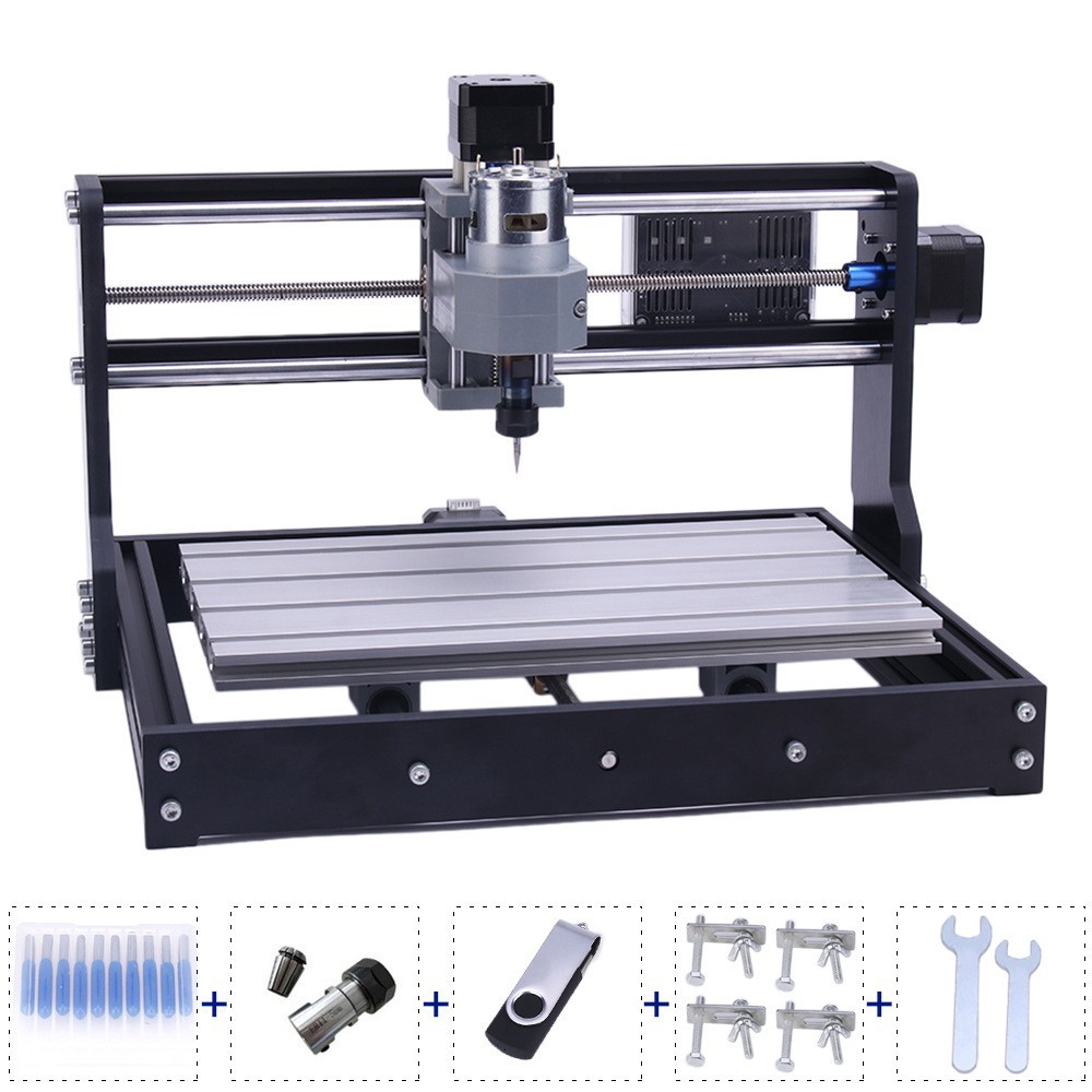 Máquina de grabado para carpintería cnc3018pro, mini máquina de grabado CNC pequeña, láser de doble propósito personalizable
