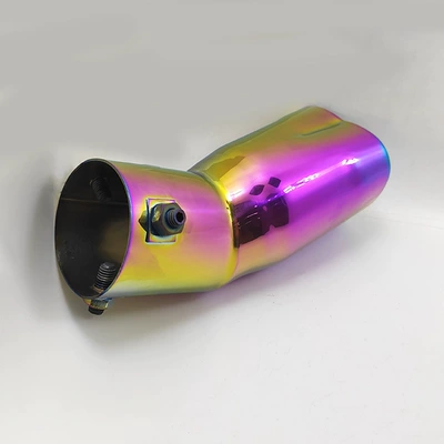 Exhaust pipe universal love curved color stainless