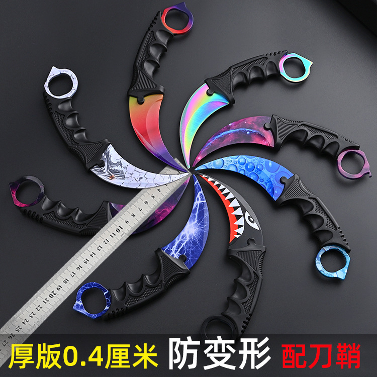 Game peripheral csgo claw knife unopened blade claw knife toy model knife self-defense cold weapon eagle claw knife play