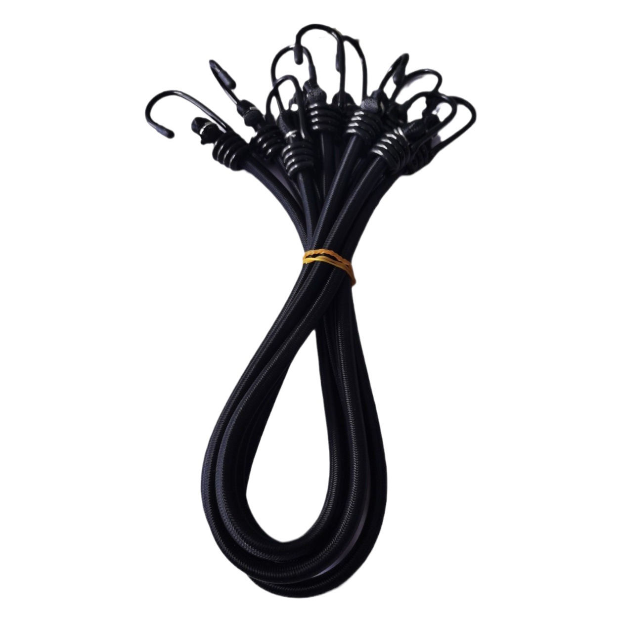 Venta al por mayor de alta elástico equipaje vinculante cuerda tendón núcleo cuerda elástica con gancho motocicleta casco cuerda tronco cinturón de fijación