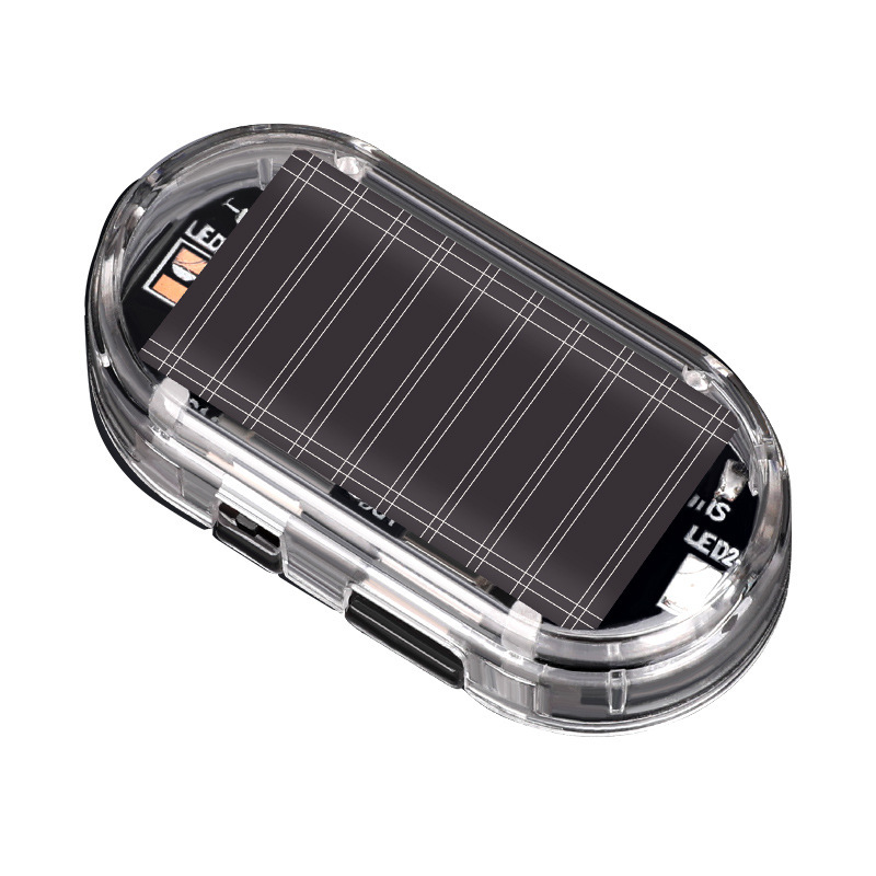 lámpara antirrobo solar montada en automóviles simulación de alarma de lámpara intermitente de advertencia de automóviles lámpara de decoración de automóviles LED lámpara interior de automóviles